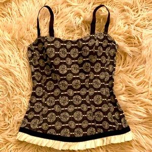 On Gossamer Bustier gray black padded s